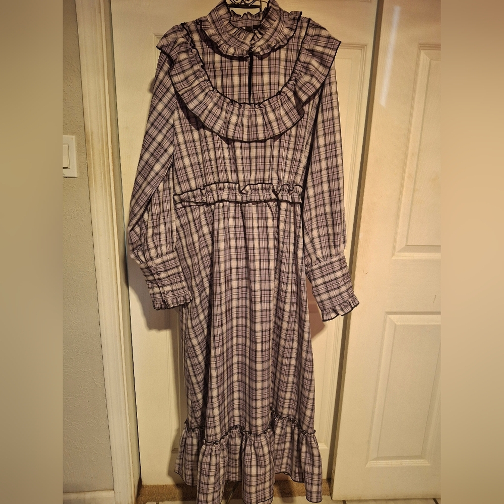 Purple long sleeve dress
